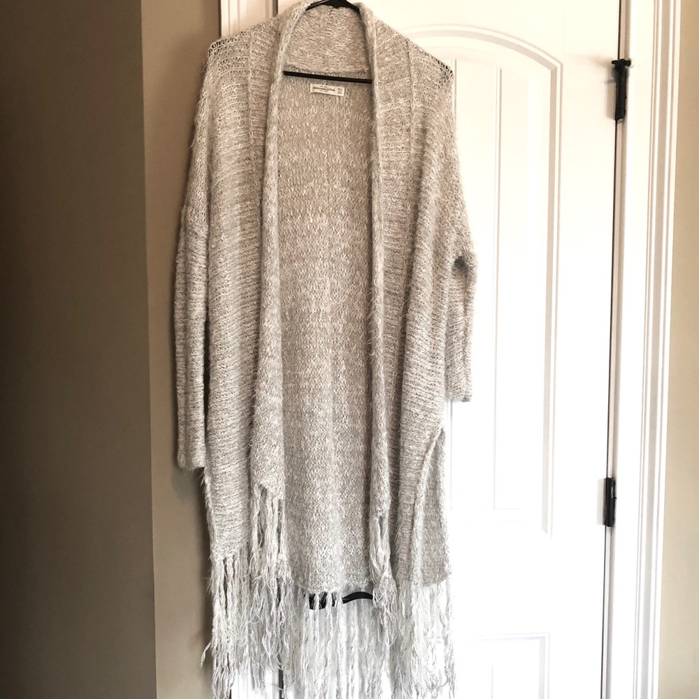 Abercrombie and Fitch Fringed Duster Cardigan